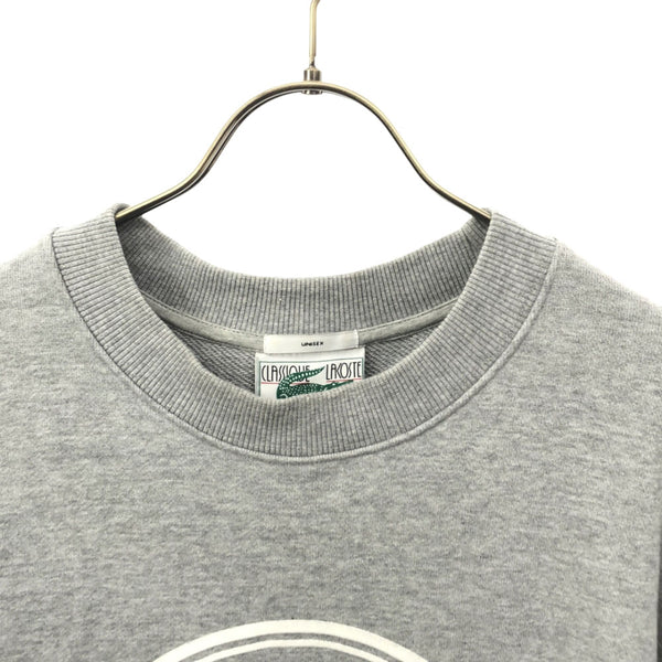 ラコステ SH7582L 3Dロゴ 長袖 オーガニックコットン スウェット L グレー LACOSTE ユニセックス トレーナー メンズ