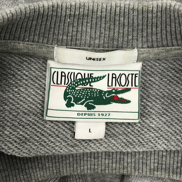 ラコステ SH7582L 3Dロゴ 長袖 オーガニックコットン スウェット L グレー LACOSTE ユニセックス トレーナー メンズ