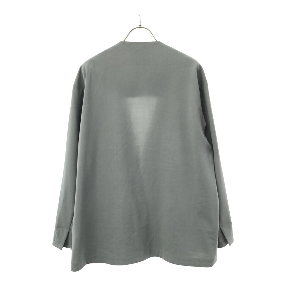 PUBLIC TOKYO パブリックトウキョウ 日本製 ノーカラージャケット 1 ブルーグレー メンズ