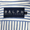 ラルフラルフローレン ストライプ柄 長袖 ロング シャツワンピース 7 ブルー×ホワイト RALPH RALPH LAUREN レディース