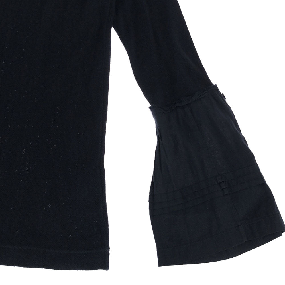 tricot COMME des GARCONS トリココムデギャルソン AD2010 日本製 TG-T023 長袖 リネンブレンド カットソー S ネイビー レディース