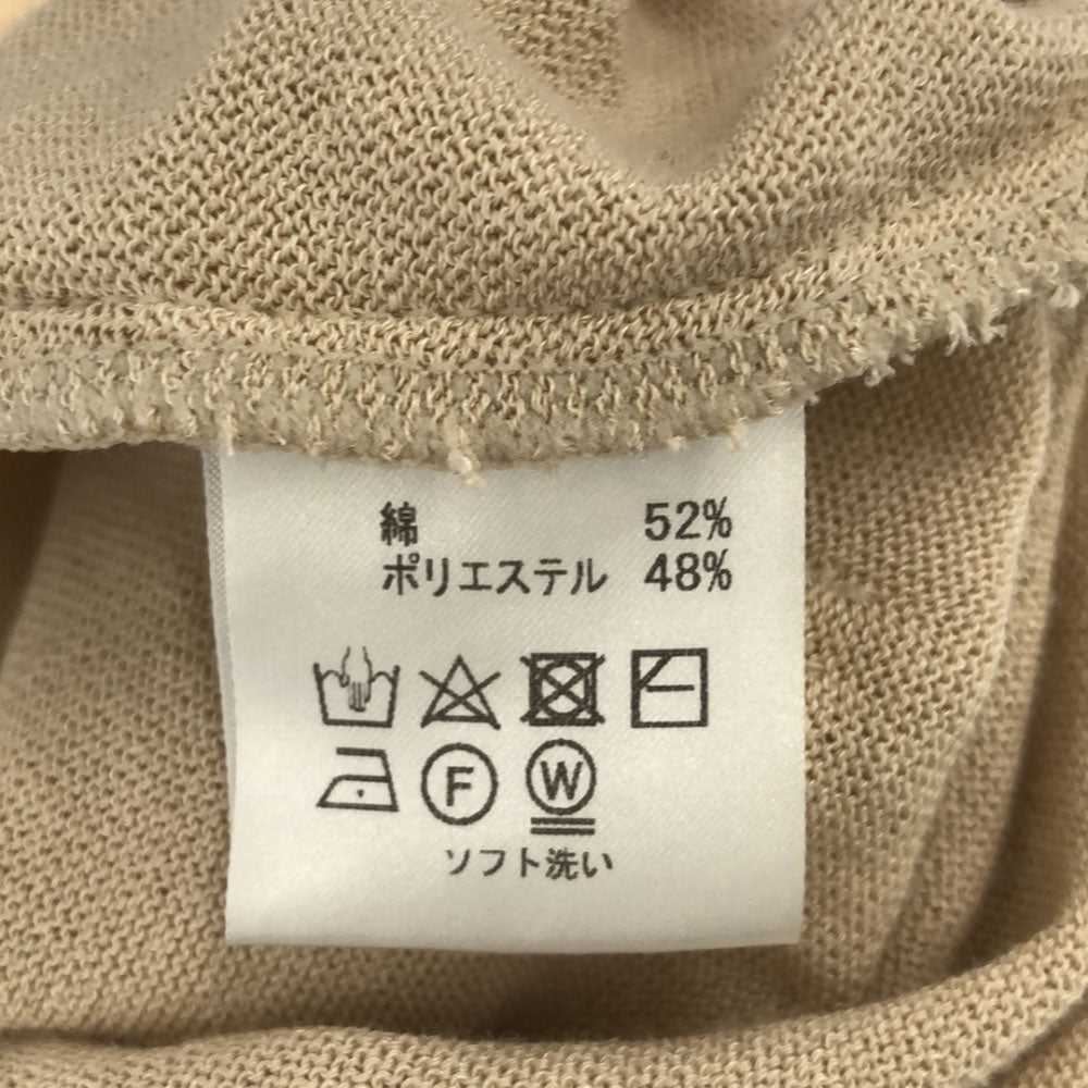 Rene basic ルネベーシック 日本製 長袖 ロング ニットカーディガン 36 ベージュ フリル レディース