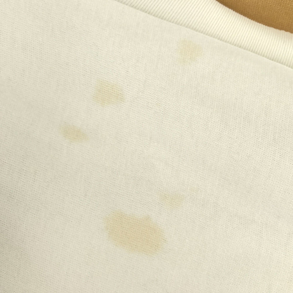 Givenchy ジバンシー 日本製 長袖 カットソー M ホワイト×ブラウン トレーナー メンズ