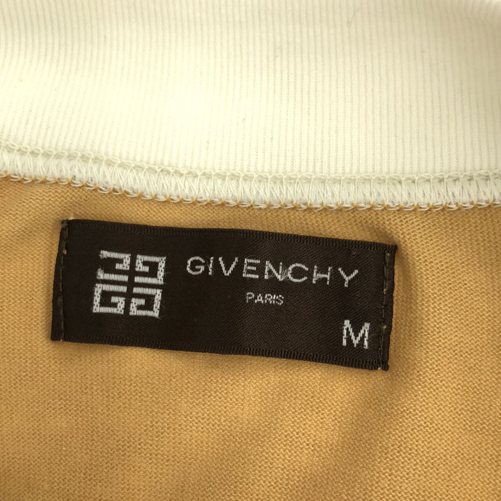 Givenchy ジバンシー 日本製 長袖 カットソー M ホワイト×ブラウン トレーナー メンズ