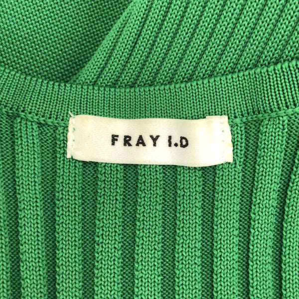 フレイアイディー FWNO222501 長袖 ニット ロングワンピース FREE グリーン×ネイビー FRAY I.D ベルスリーブ レディース