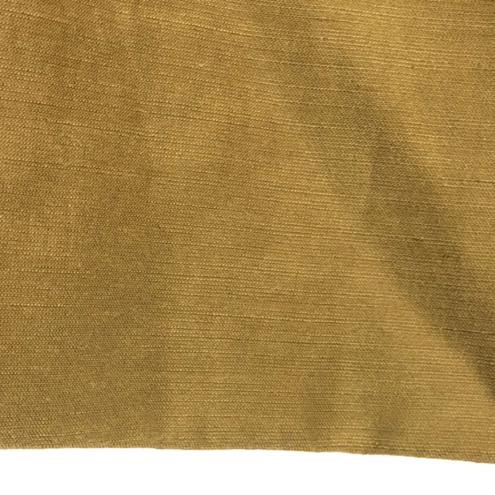 PAULE KA ポールカ リネンブレンド ノーカラージャケット 38 イエロー系 切替 ボタンレス レディース