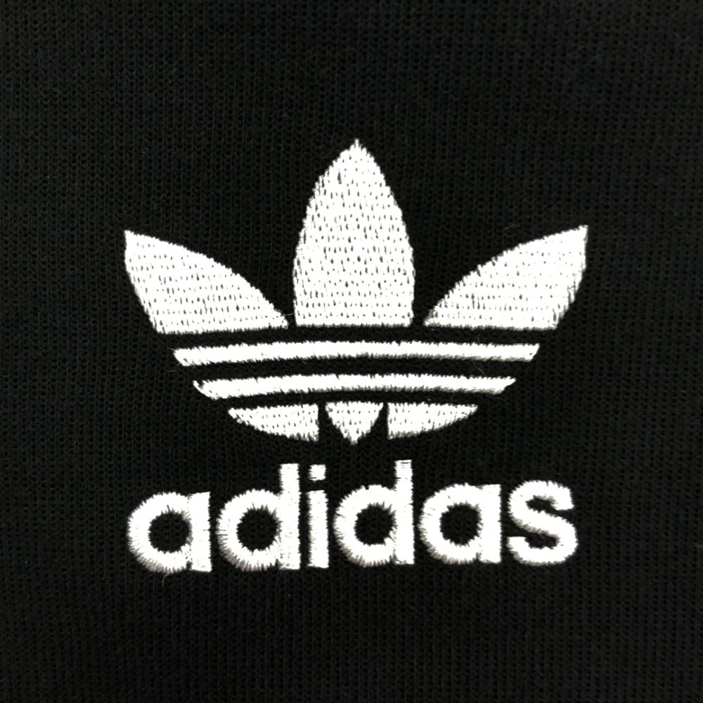 adidas アディダス トレフォイルロゴ刺繍 長袖 スウェット トレーナー OT ブラック レディース