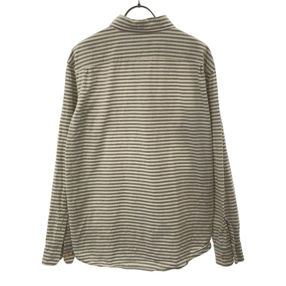 Paul Smith JEANS ポールスミス ジーンズ ボーダー チェック 長袖 コットンシャツ L ホワイト系 メンズ