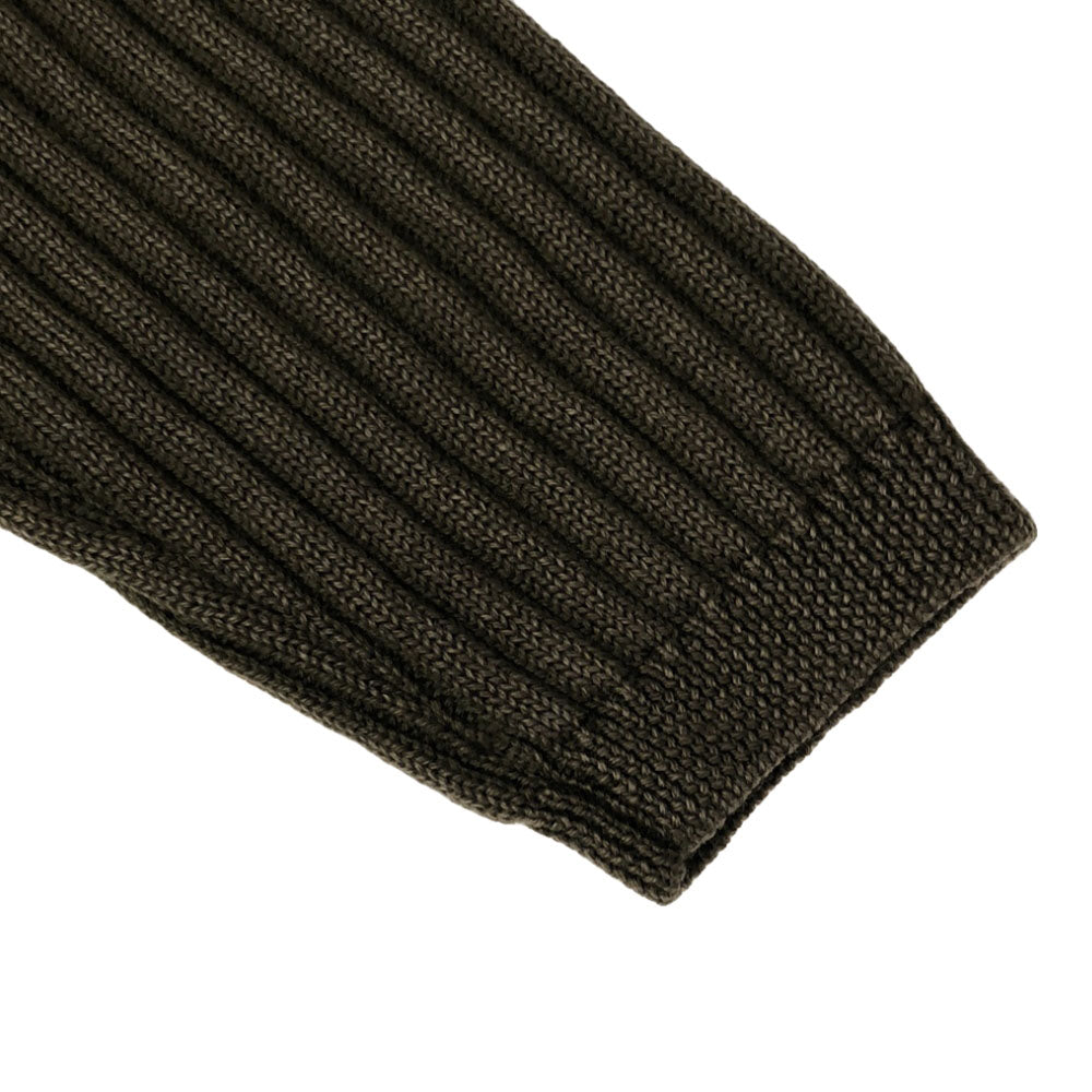 Paul Smith ポールスミス 日本製 ウール 長袖 Vネック セーター M カーキ ニット レディース