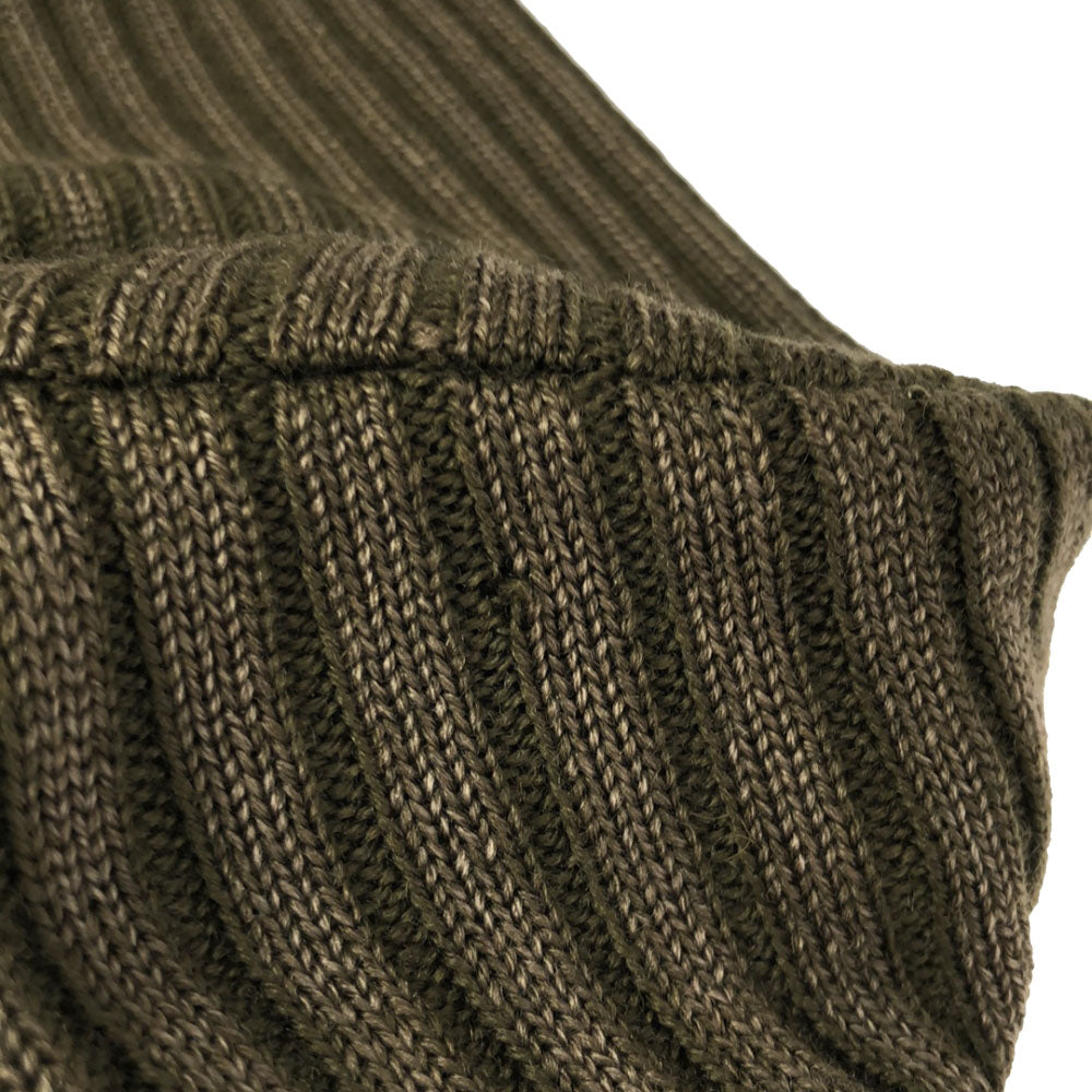 Paul Smith ポールスミス 日本製 ウール 長袖 Vネック セーター M カーキ ニット レディース