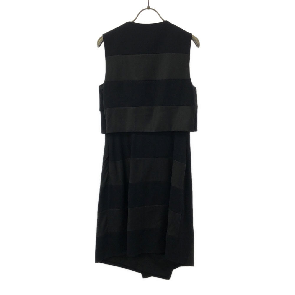 SPORTMAX スポーツマックス 配色 ノースリーブ ワンピース 38 ブラック×グレー レディース