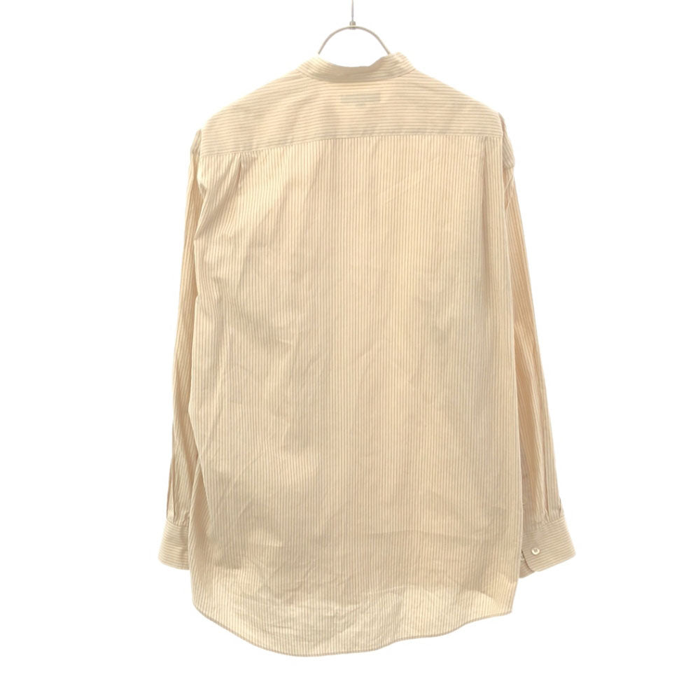 バーバリーロンドン 三陽商会 ストライプ 長袖 バンドカラーシャツ L ベージュ系 BURBERRY LONDON メンズ