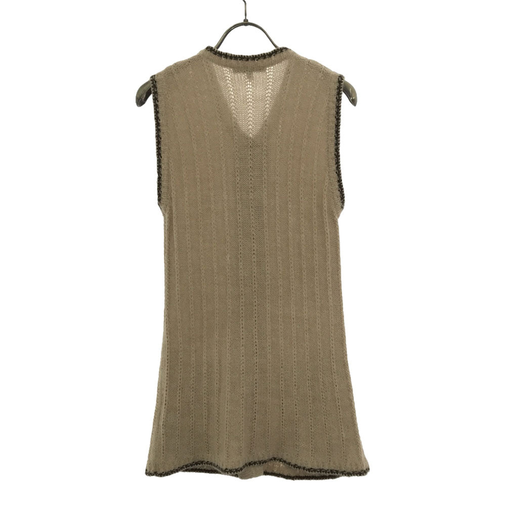 Emporio Armani エンポリオアルマーニ 90s イタリア製 アルパカブレンド ニットベスト 40 ベージュ系 オールド レディース