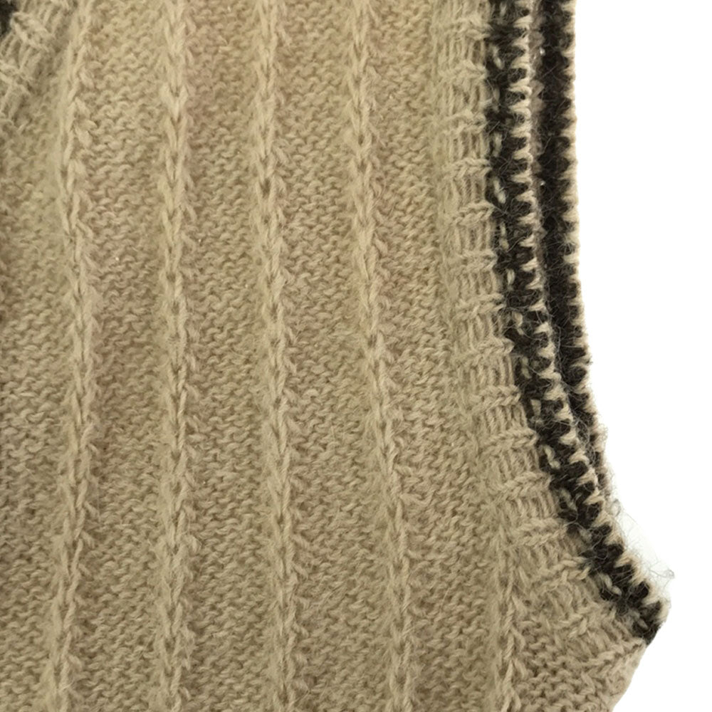 Emporio Armani エンポリオアルマーニ 90s イタリア製 アルパカブレンド ニットベスト 40 ベージュ系 オールド レディース