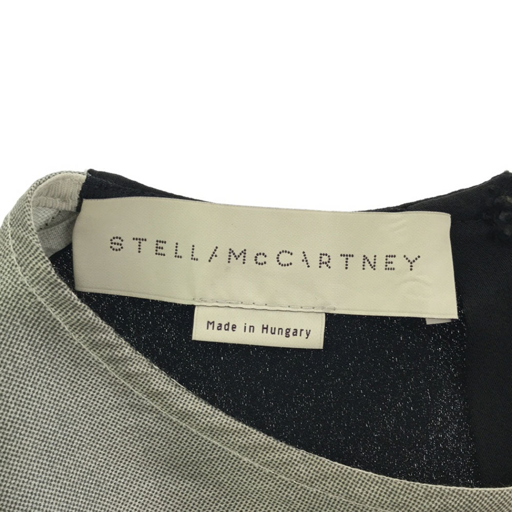 ステラマッカートニー シルク混 総柄 長袖 ワンピース 36 ブラック系 Stella McCartney レディース