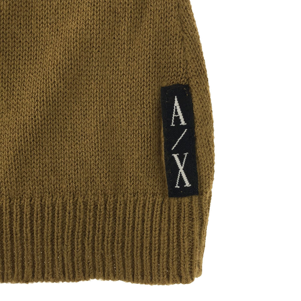 ARMANI EXCHANGE アルマーニエクスチェンジ 長袖 Vネック ニットカーディガン S オーカー 襟付 レディース