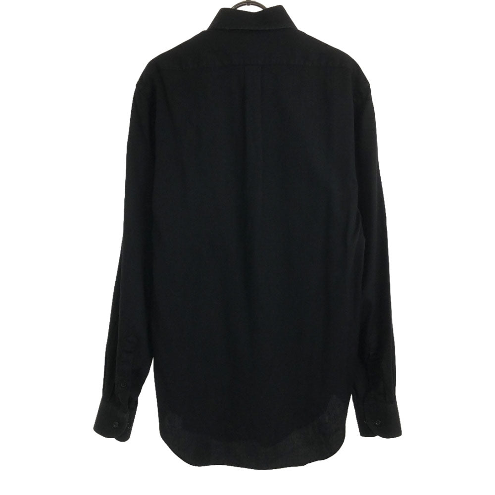 Emporio Armani エンポリオアルマーニ ストライプ 長袖 ボタンダウンシャツ 38 ブラック メンズ