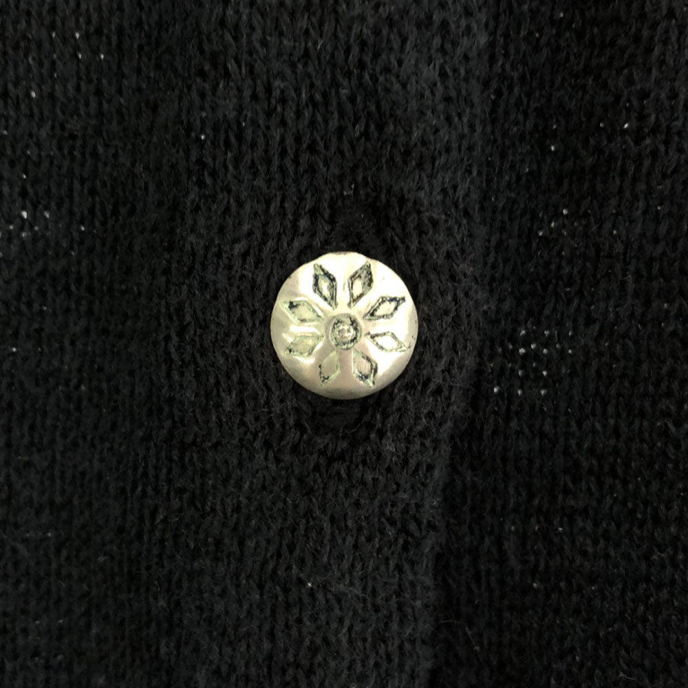 ラルフローレンカントリー リネンブレンド 長袖 ニットカーディガン L ブラック RALPH LAUREN COUNTRY レディース