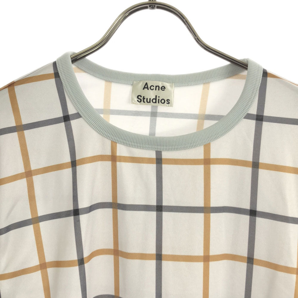 Acne Studios アクネスタジオ 格子柄 長袖 カットソー XS ホワイト系 TEREK AW15 メンズ