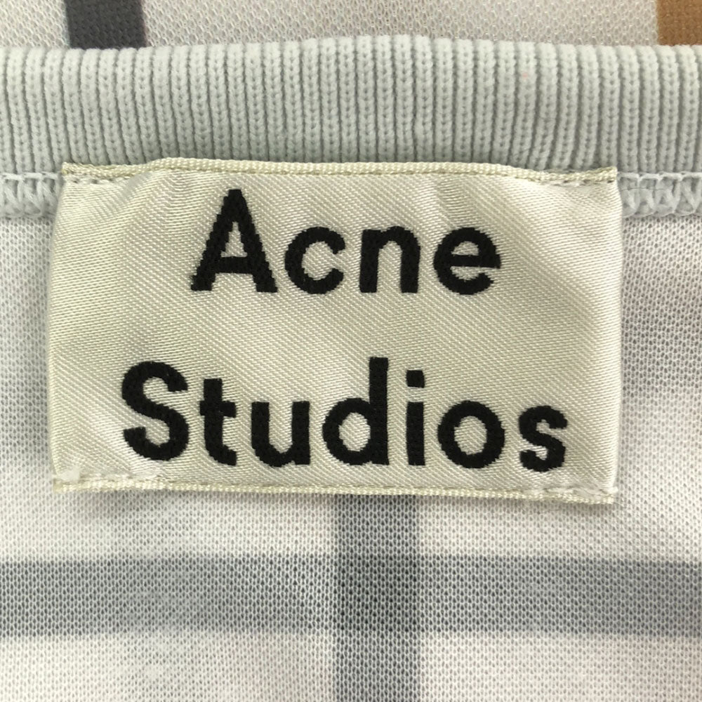 Acne Studios アクネスタジオ 格子柄 長袖 カットソー XS ホワイト系 TEREK AW15 メンズ
