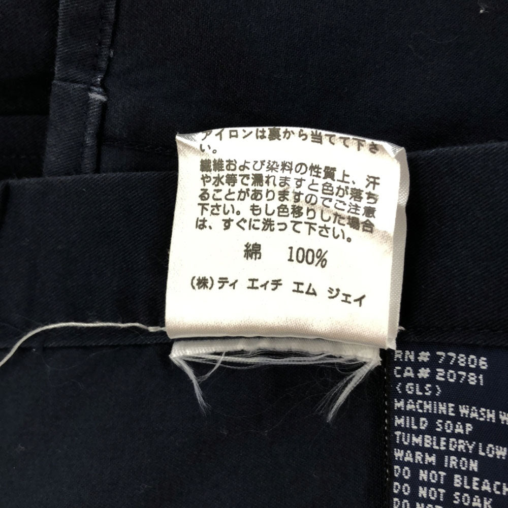 TOMMY HILFIGER トミーヒルフィガー 90s フラッグタグ ロゴ刺繍 長袖 ボタンダウンシャツ S ネイビー系 オールド メンズ