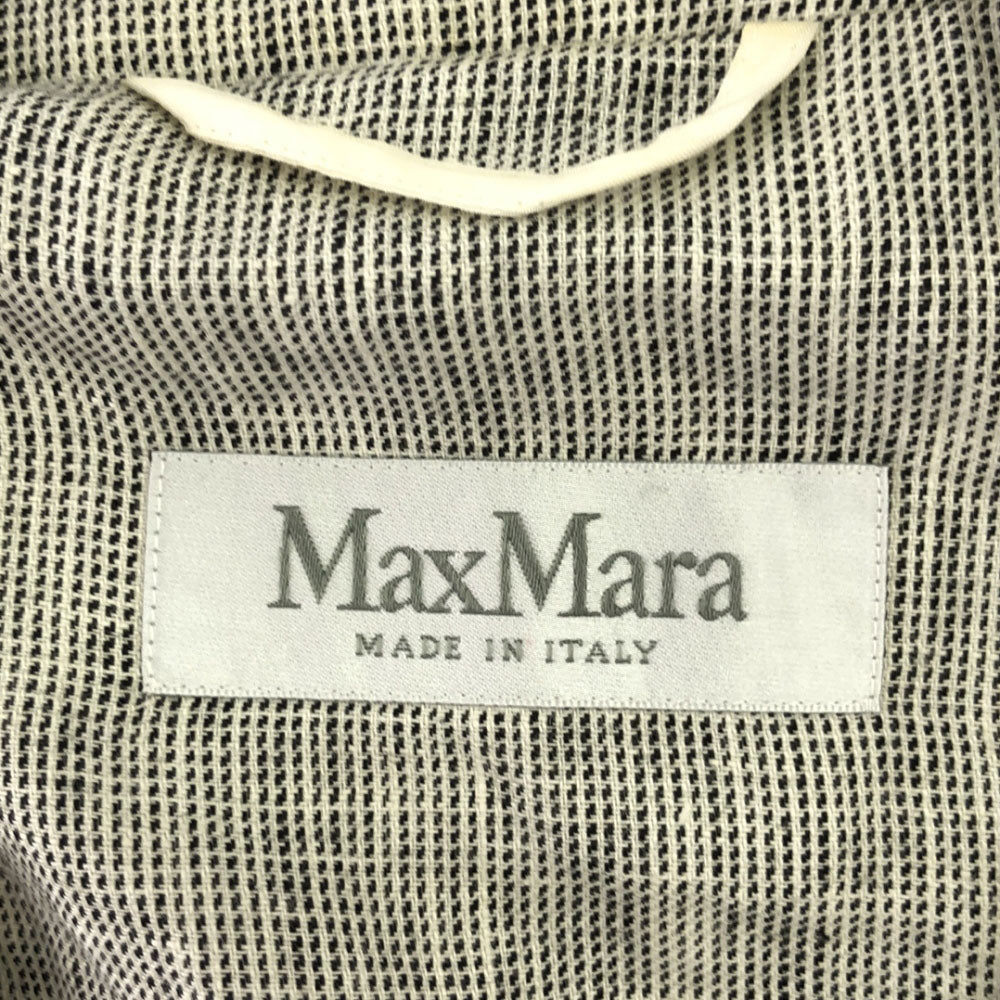 MAX MARA マックスマーラ イタリア製 チェック柄 テーラードジャケット 36 グレー系 レディース