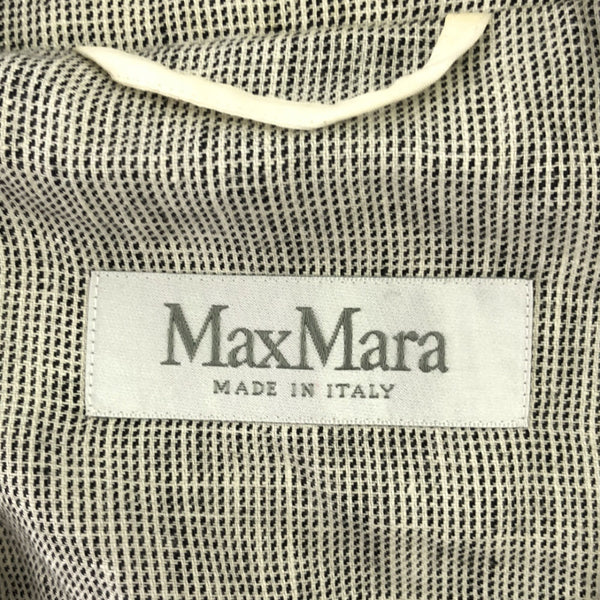 マックスマーラ イタリア製 チェック柄 テーラードジャケット 36 グレー系 MAX MARA レディース