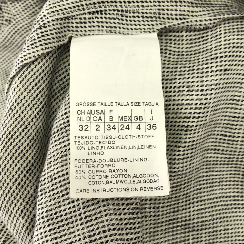 MAX MARA マックスマーラ イタリア製 チェック柄 テーラードジャケット 36 グレー系 レディース