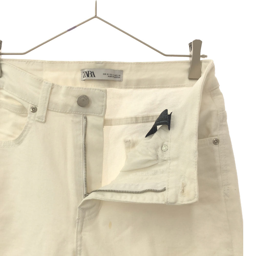 ザラ スリムデニムパンツ w30 ホワイト ZARA ダメージ加工 メンズ