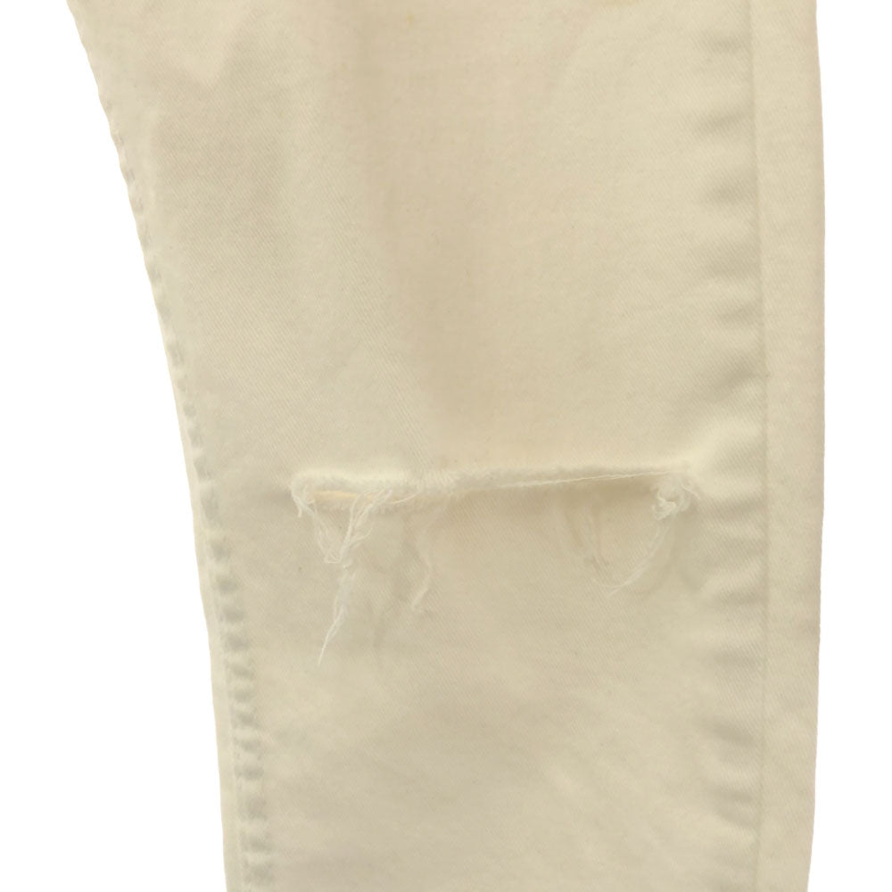 ザラ スリムデニムパンツ w30 ホワイト ZARA ダメージ加工 メンズ