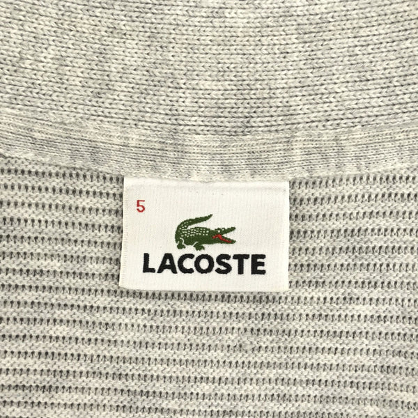 ラコステ 長袖 ショールカラー コットン ニットカーディガン 5 ライトグレー LACOSTE メンズ