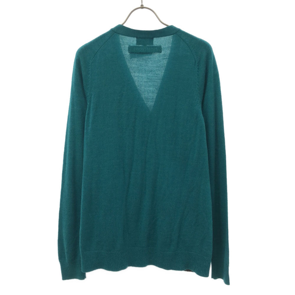 PEARLY GATES パーリーゲイツ ゴルフ 長袖 ニットカーディガン 4 グレー×グリーン系 セーター メンズ