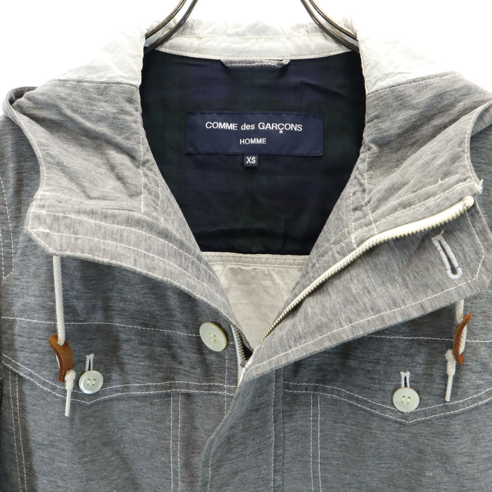 COMME des GARCONS HOMME コムデギャルソンオム AD2011 日本製 HI-J047 長袖 ジャケット XS グレー フード メンズ