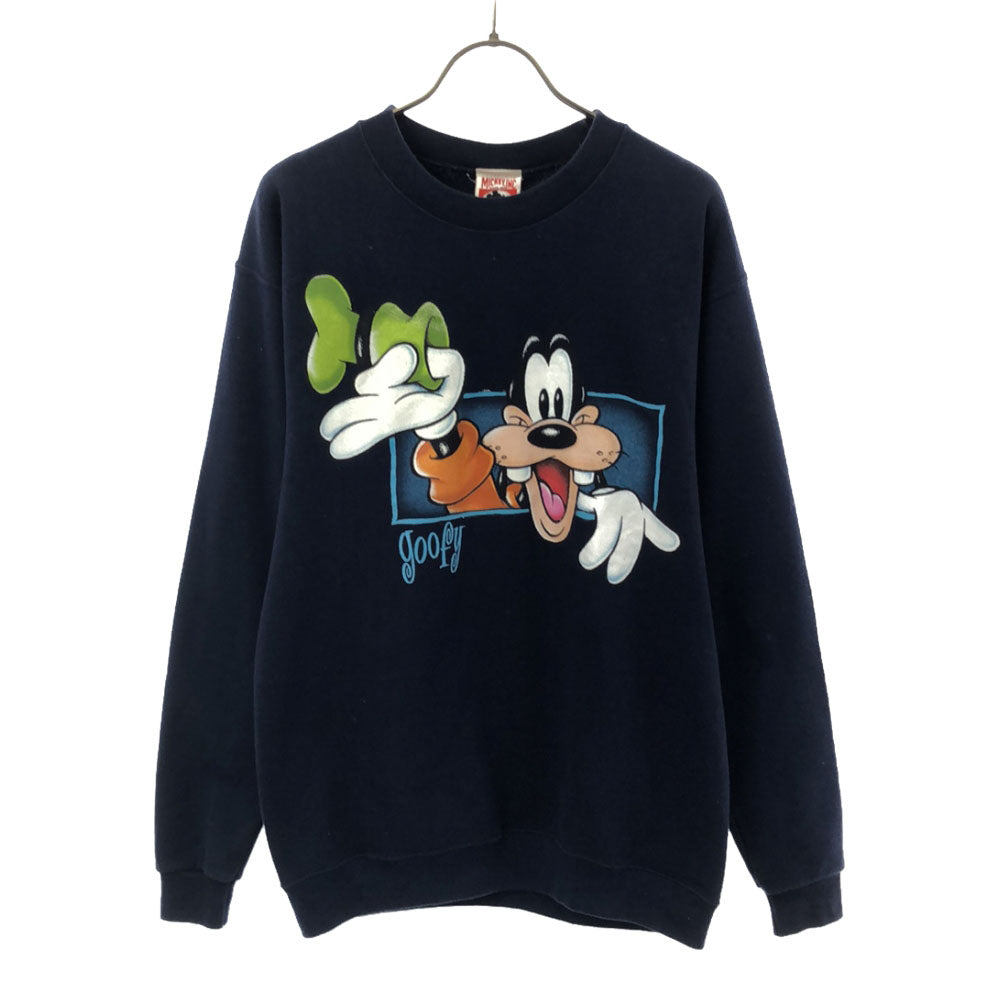 ミッキーインク USA製 グーフィー 長袖 スウェット トレーナー LG 10/12 ネイビー キッズ
