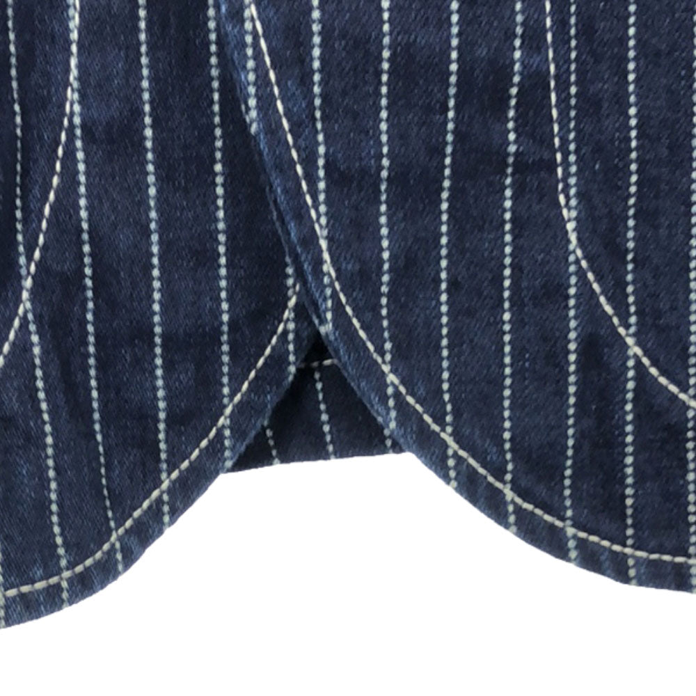 フェローズ インディゴ染め ストライブ柄 カバーオール 38 ネイビー×ホワイト Pherrow's メンズ