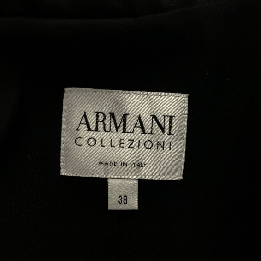 アルマーニコレツォーニ イタリア製 パンツスーツ 上下 セットアップ 38 ブラック ARMANI COLLEZIONI レディース