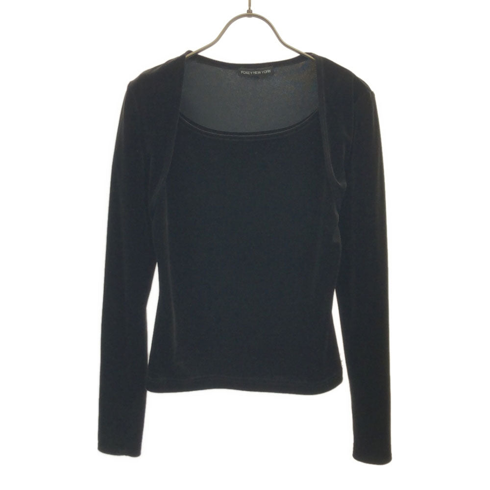 フォクシーニューヨーク 日本製 ボレロ付き 半袖カットソー スカートスーツ 上下 セットアップ F ブラック FOXEY NEW YORK 三点セット レディース