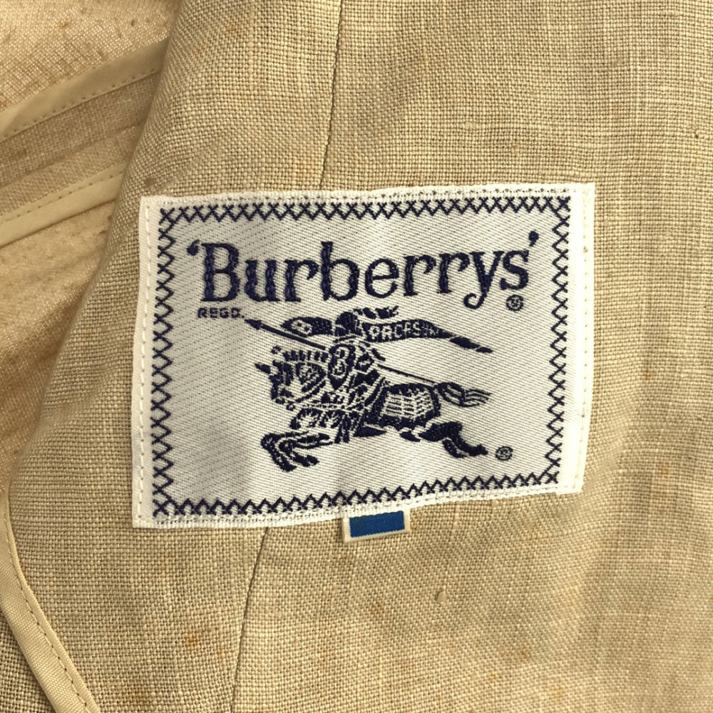 Burberrys バーバリーズ 90s リネン スカートスーツ 上下 セットアップ 13AB2 ベージュ オールド レディース