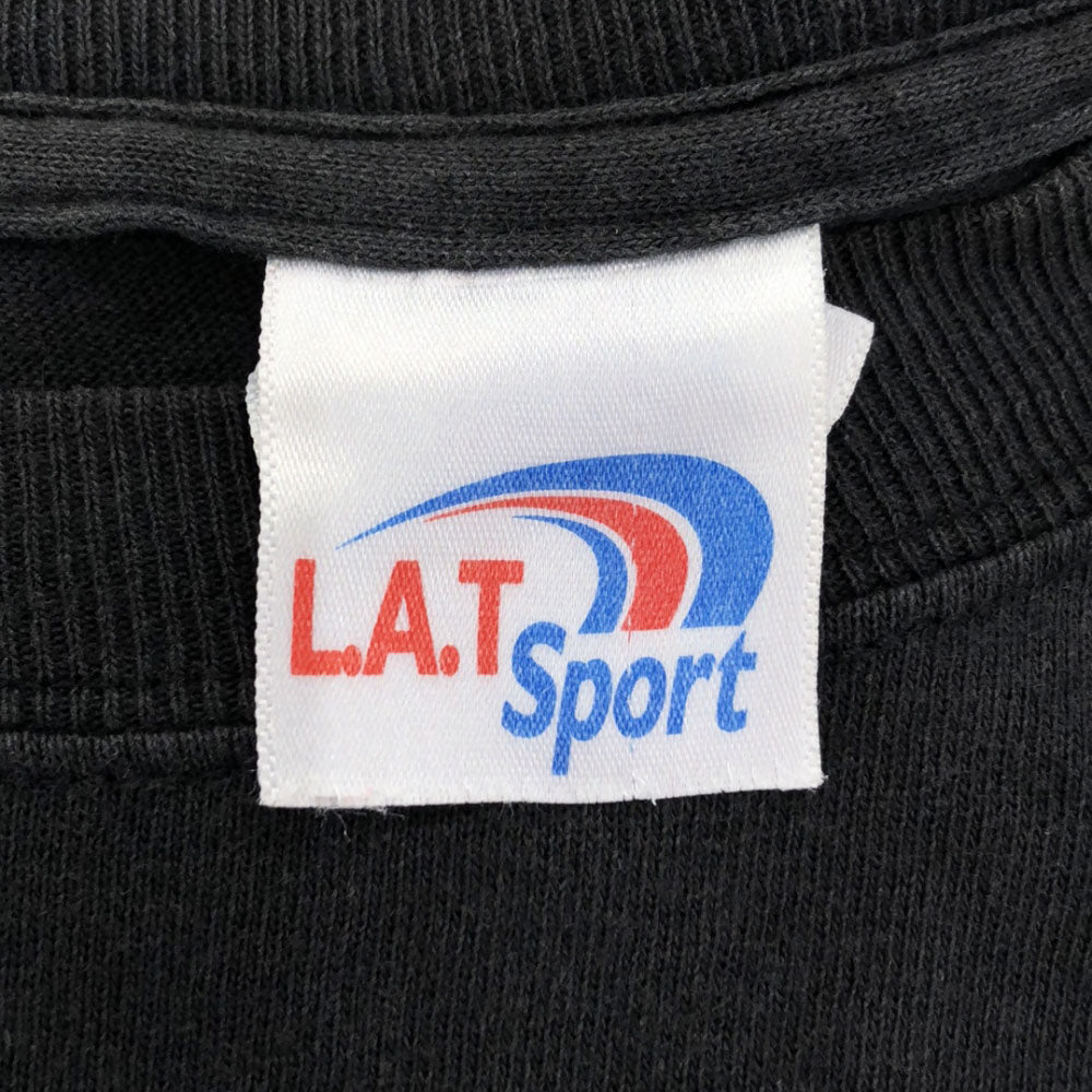 ラットスポーツ ブラックパンサー 長袖 袖プリント Tシャツ M ブラック LATSPORT ロンT カットソー メンズ