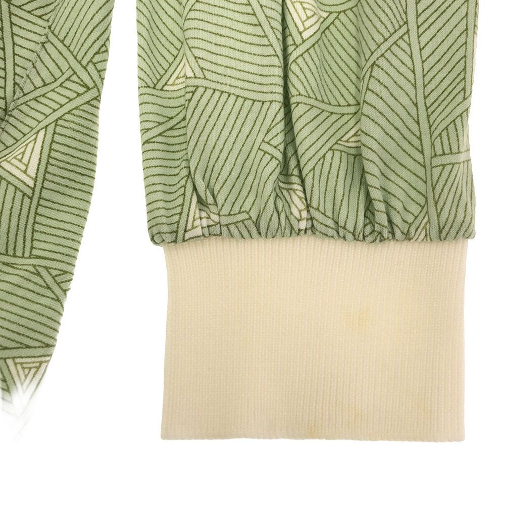 Christian Dior SPORTS クリスチャンディオール スポーツ 80s ロゴ刺繍 長袖 ポロシャツ M グリーン×ホワイト オールド ヴィンテージ レディース