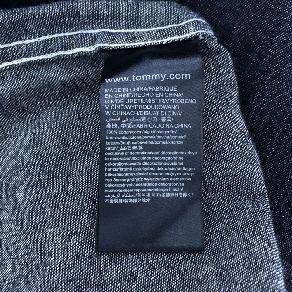 未使用 TOMMY HILFIGER トミーヒルフィガー 長袖 デニム ウエスタンシャツ S タグ付き メンズ