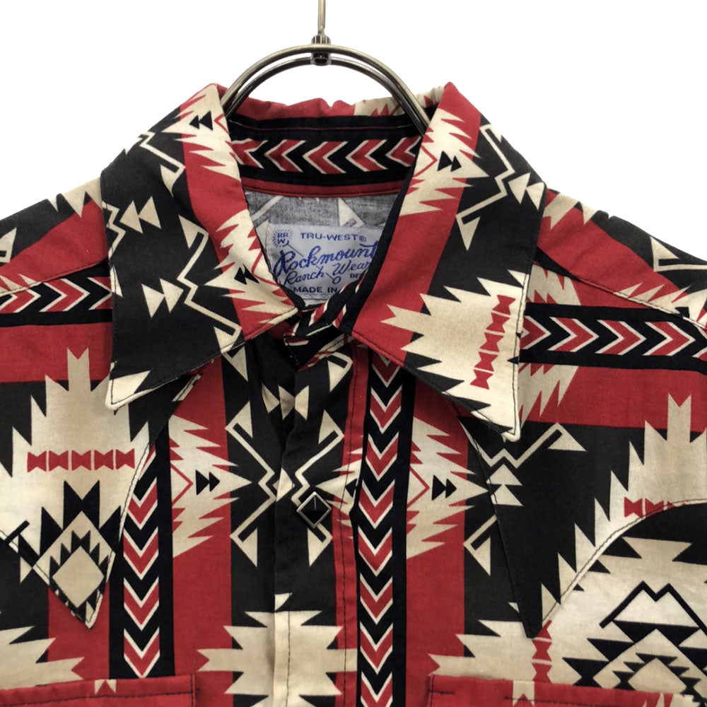 RockMount ロックマウント 70s USA製 ネイティブ 長袖 ウエスタンシャツ 14.5 オールド ヴィンテージ メンズ