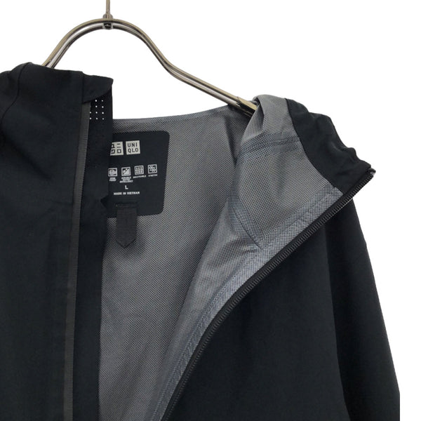 ユニクロ 長袖 ブロックテック パーカー L ブラック UNIQLO 311-182573 ジャケット メンズ