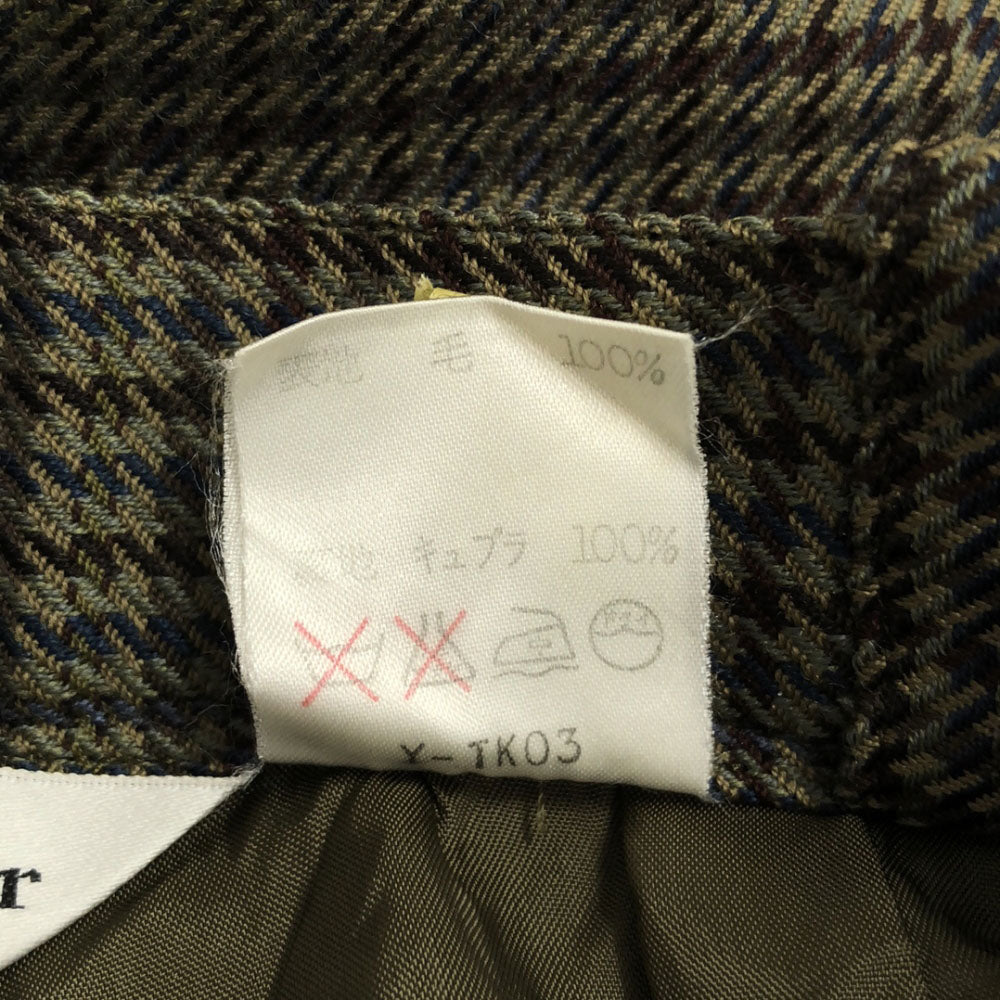 Christian Dior SPORTS クリスチャンディオール スポーツ 90s 千鳥格子 ツータック ウールパンツ M カーキ系 テーパードパンツ オールド ヴィンテージ レディース