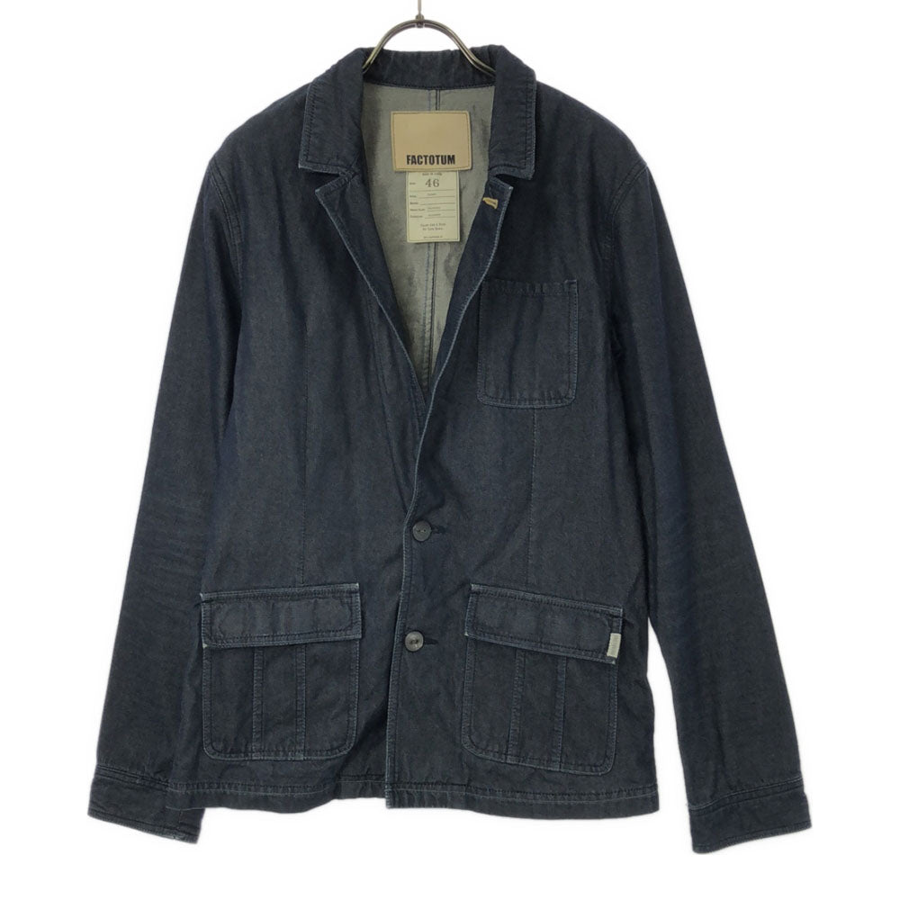 FACTOTUM ファクトタム 日本製 デニムテーラードジャケット 46 ネイビー系 メンズ