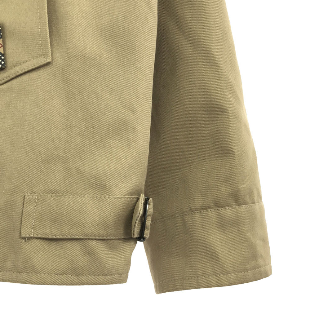 バーバリーロンドン 英国製 ジップジャケット L ベージュ BURBERRY LONDON 裏チェック柄 メンズ