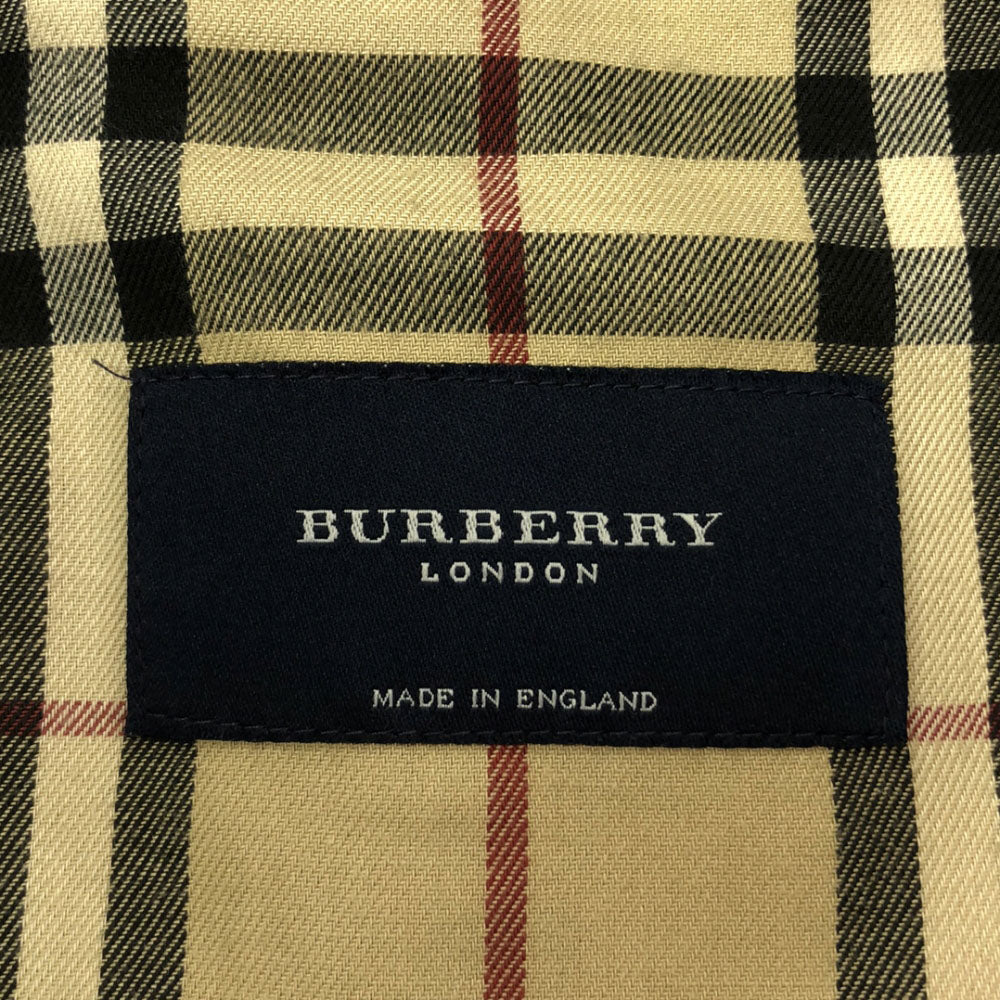 バーバリーロンドン 英国製 ジップジャケット L ベージュ BURBERRY LONDON 裏チェック柄 メンズ