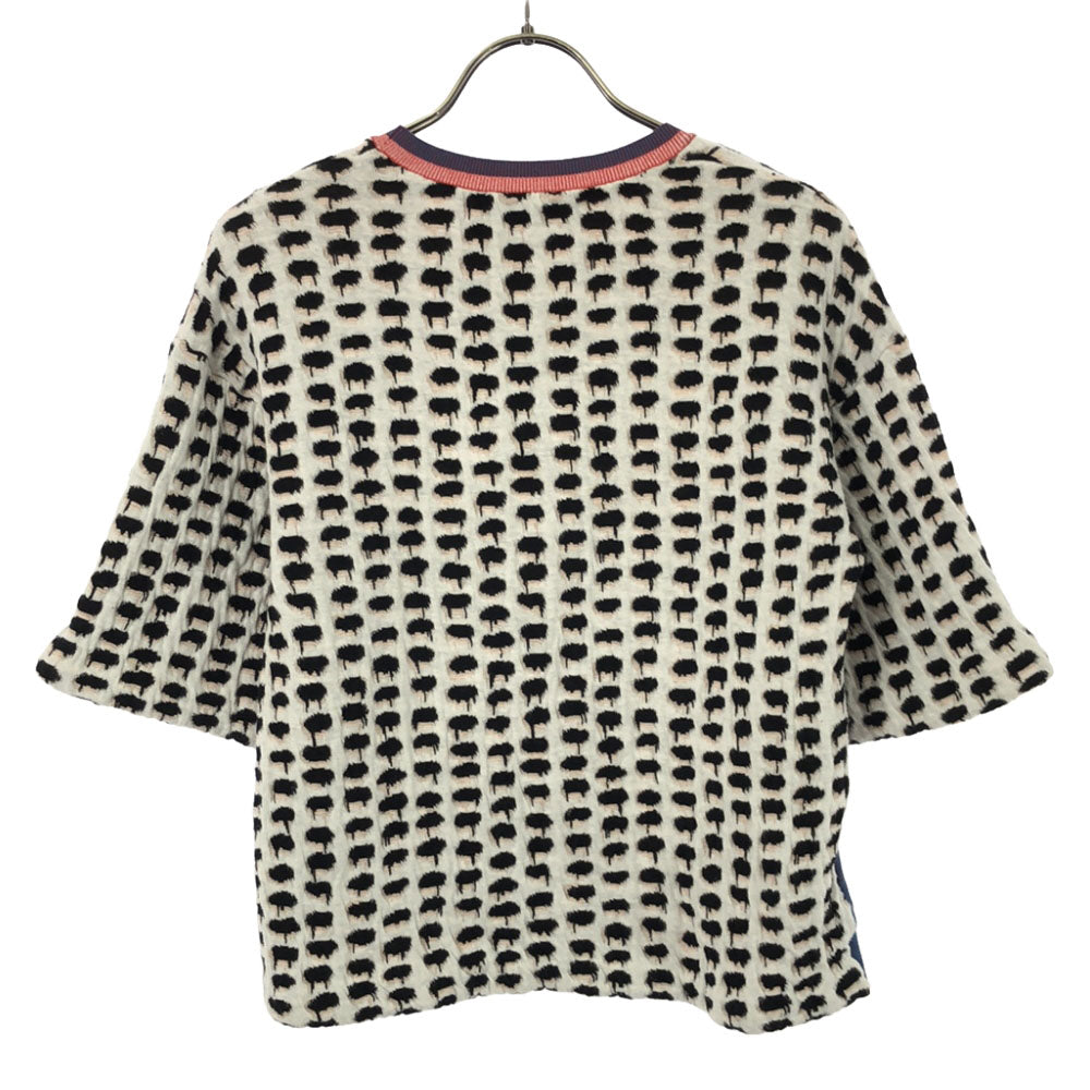 Stella McCartney ステラマッカートニー イタリア製 総柄 半袖 カットソー 38 ホワイト系 レディース