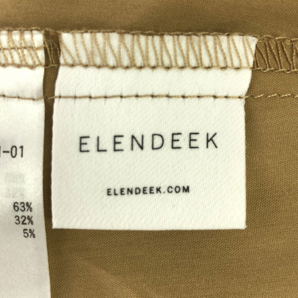 エレンディーク 長袖 ティアード ワンピース 2 キャメル ELENDEEK バックジップ レディース