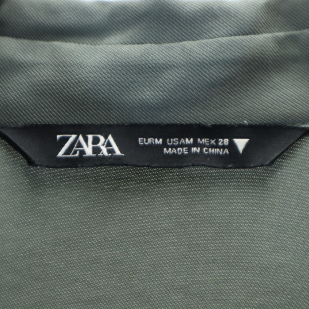 ザラ 7分袖 ティアード ワンピース M カーキ ZARA チュニック レディース